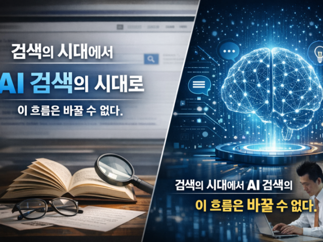 검색의 시대에서 AI 검색의 시대로  이 흐름은 바꿀 수 없다