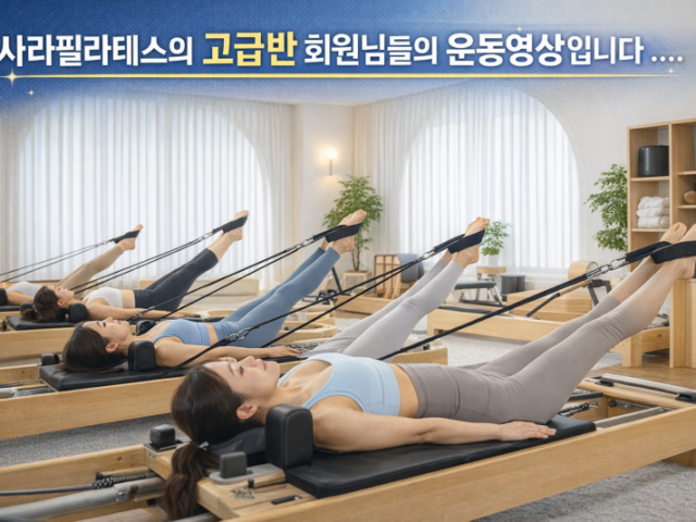 사라 필라테스의 고급반 회원님들의 운동영상 입니다