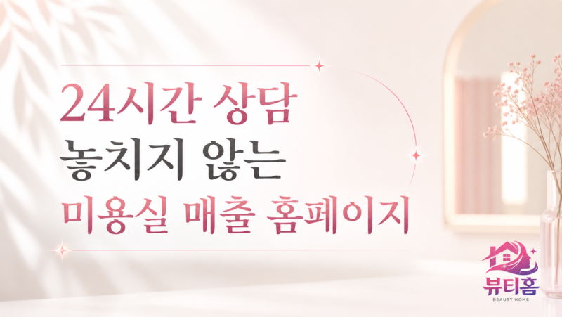 24시간 상담 놓치지 않는 미용실 매출 홈페이지