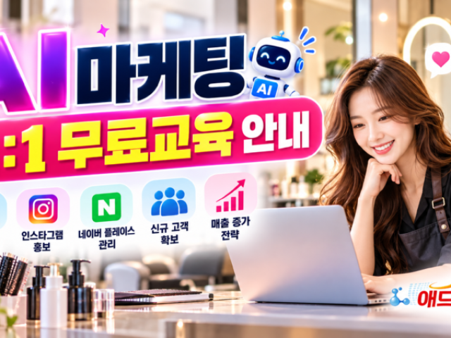 AI 마케팅 1:1 무료교육 안내