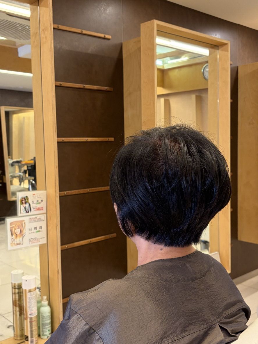 성신여대 미용실 여자 리프컷 뿌리염색