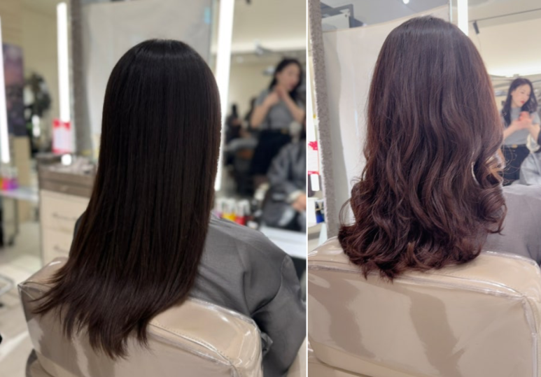 서초구 여자 그레이스펌 둥근형 얼굴에 머리가 잘 안 마르는게 고민 시술 사례 이미지 5