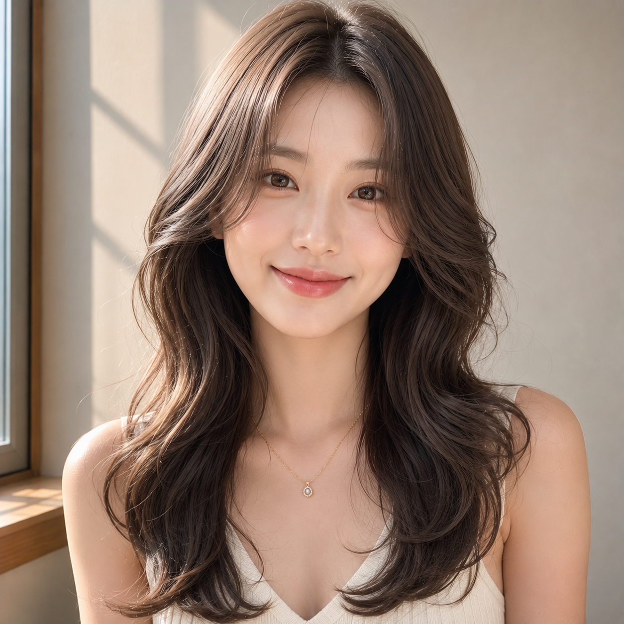 여자 허그펌 모카 브루넷 염색 성신여대 미용실 살롱드바이퍼스트에서