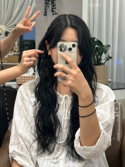 성신여대역 미용실 살롱드바이퍼스트은비 비오는 장마철에도 예쁜 긴머리 굵은히피펌 완성