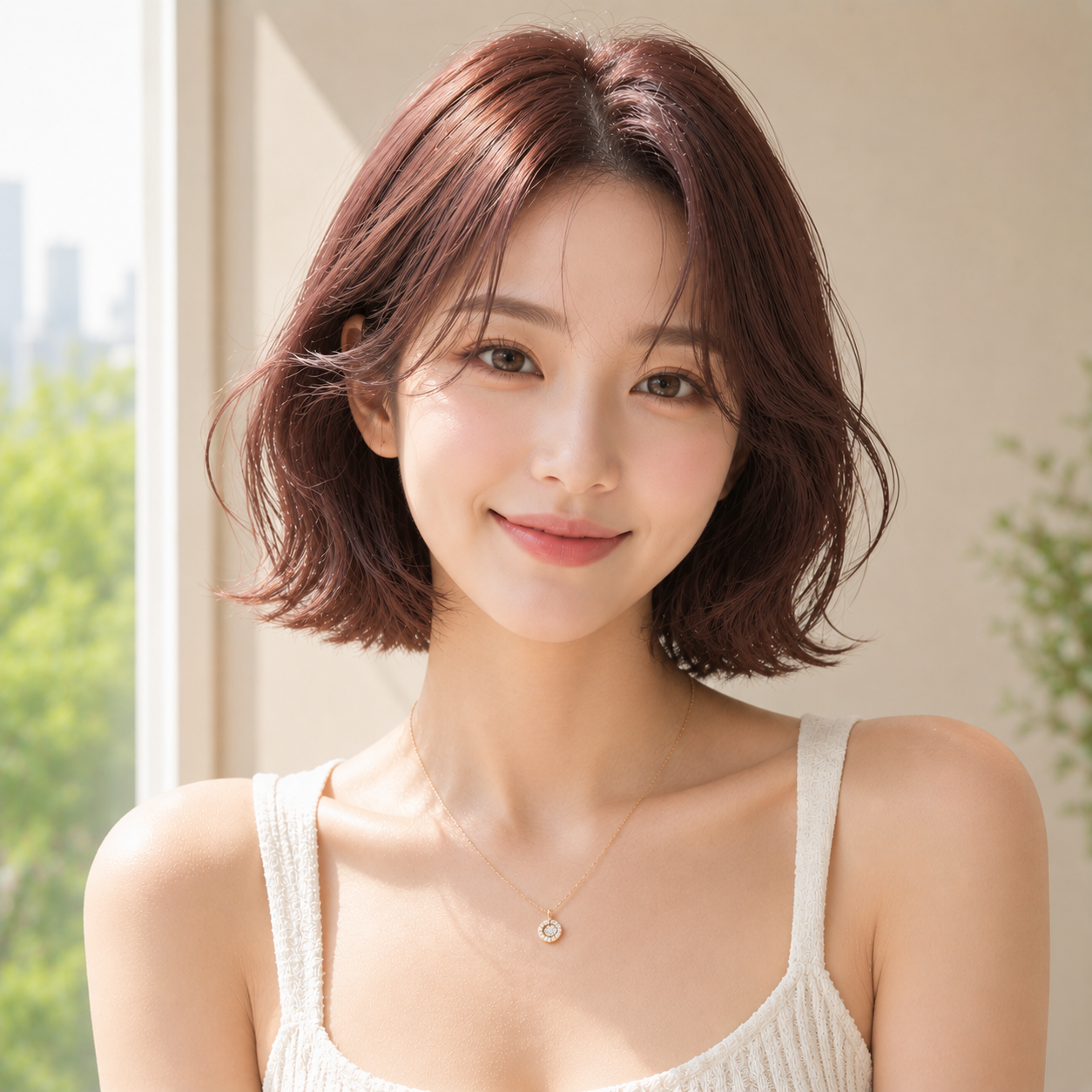 위켄드 보브펌 로즈브라운 염색 성신여대 미용실 살롱드바이퍼스트에서