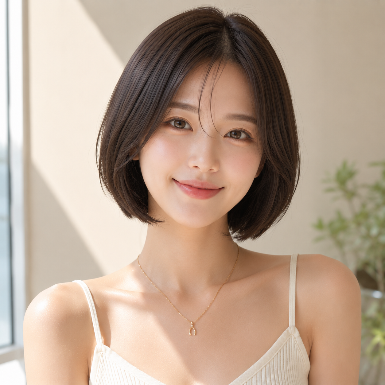 슬릭 보브컷 다크 초콜릿 브라운 염색 성신여대 미용실 살롱드바이퍼스트에서