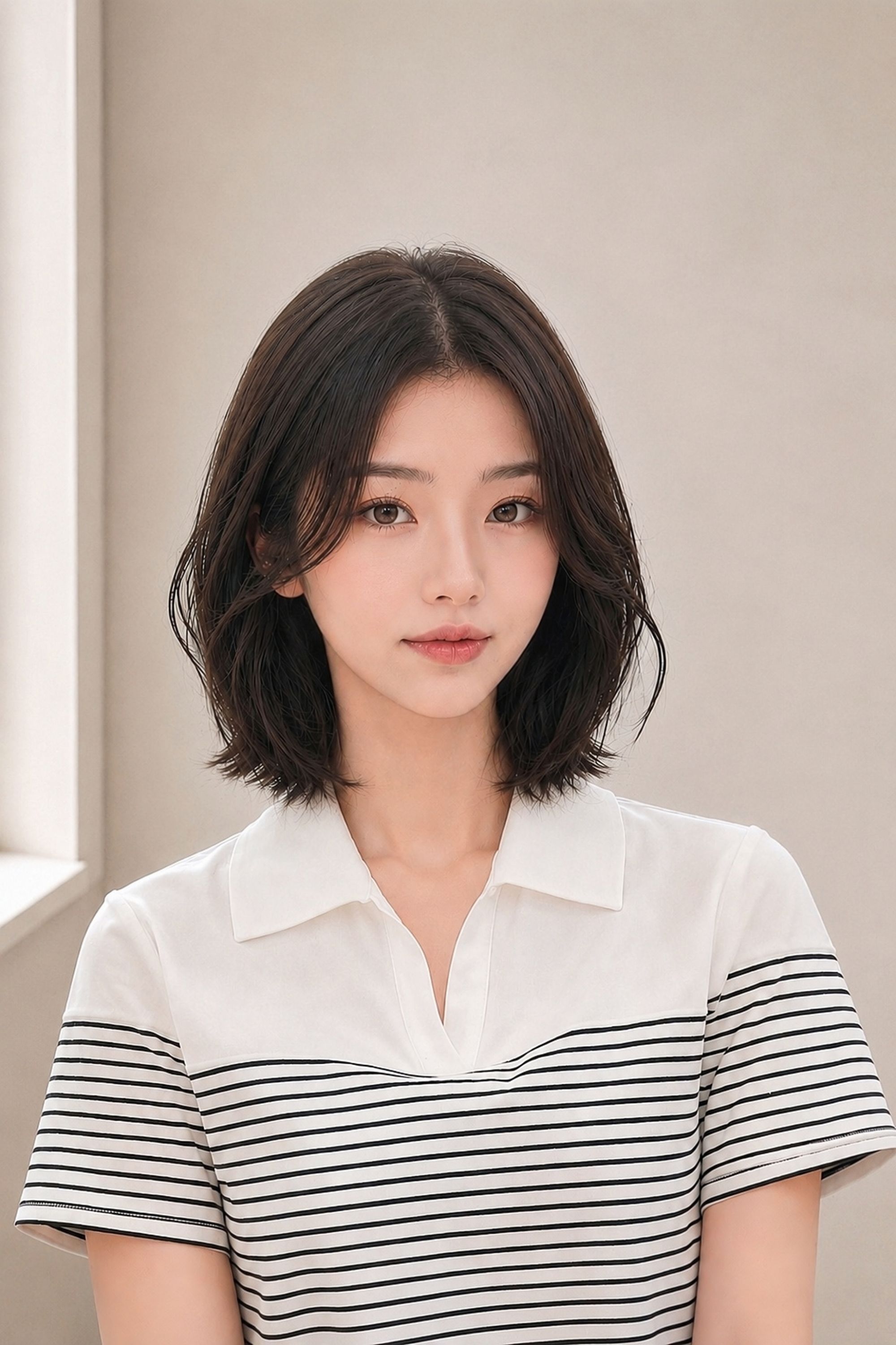 성신여대 미용실, 부시시한 곱슬머리가 고민이라면? 중단발 레이어드컷 + 볼륨매직으로 세련되게