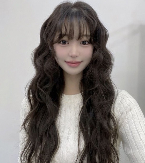 성북구미용실 살롱드바이퍼스트은비 긴머리 젤리펌｜광대 커버 &#038;amp; 자연스러운 웨이브 펌