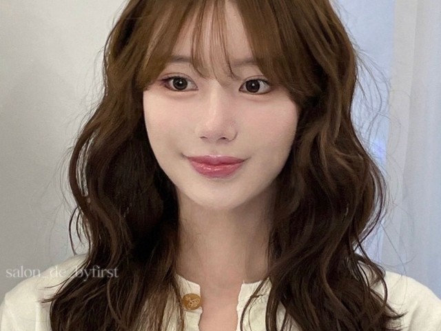 성신여대 미용실 중단발 물결펌, 플라워펌