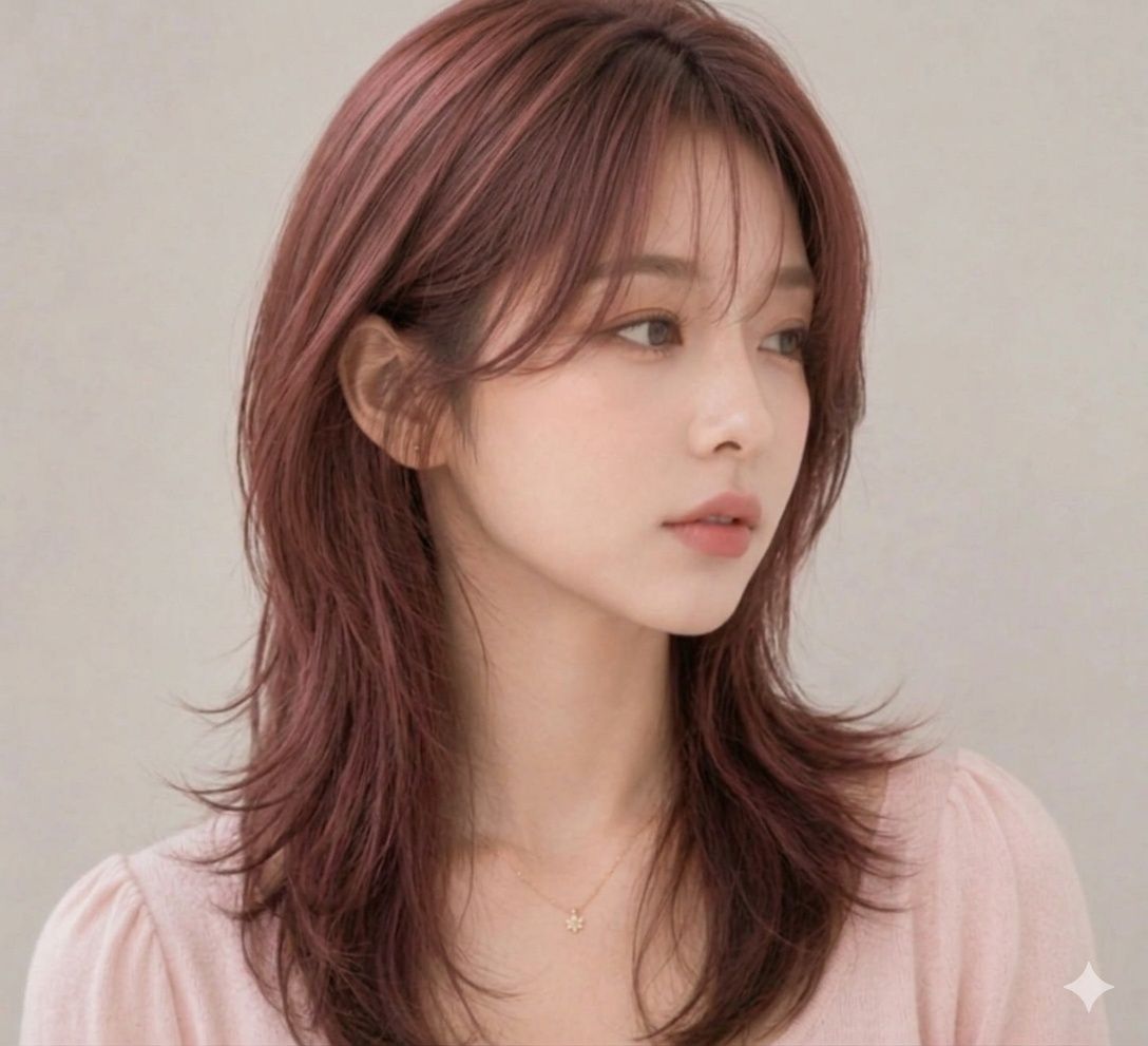 성신여대 미용실 추천 핑크 브라운 염색 C컬펌