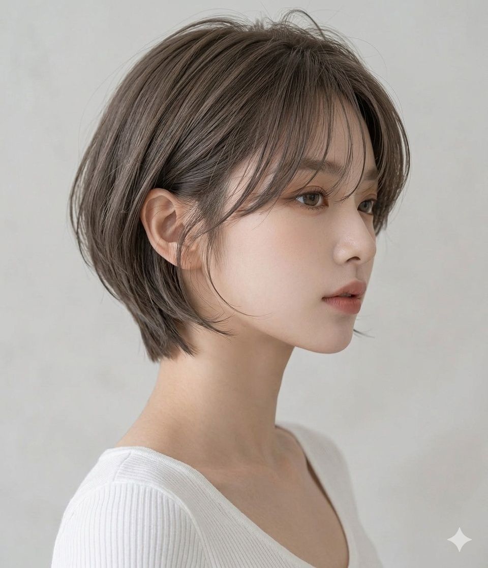 성신여대 성북구 짧은머리 숏컷 에쉬브라운