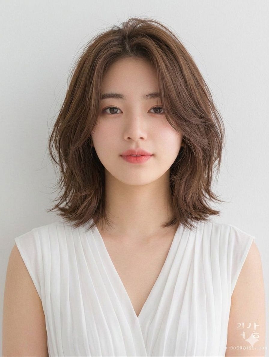 단발 레이어컷 볼륨매직펌