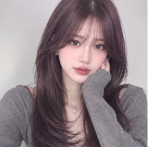 긴머리 염색 잘하는 성신여대미용실 마타헤어에서  탈색없이 퍼플브라운