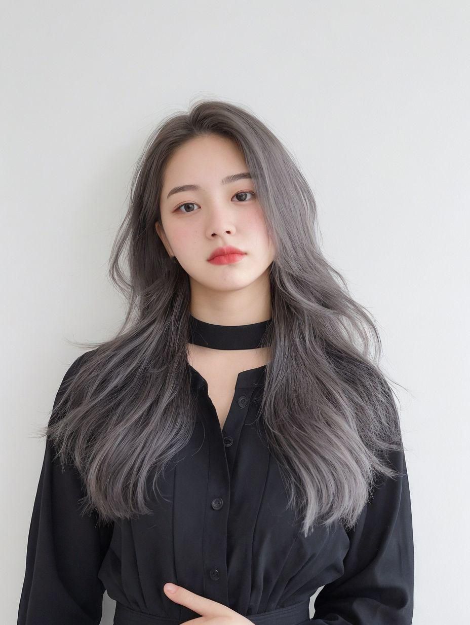 성신여대 미용실 애쉬 그레이 레이어드컷 탈색