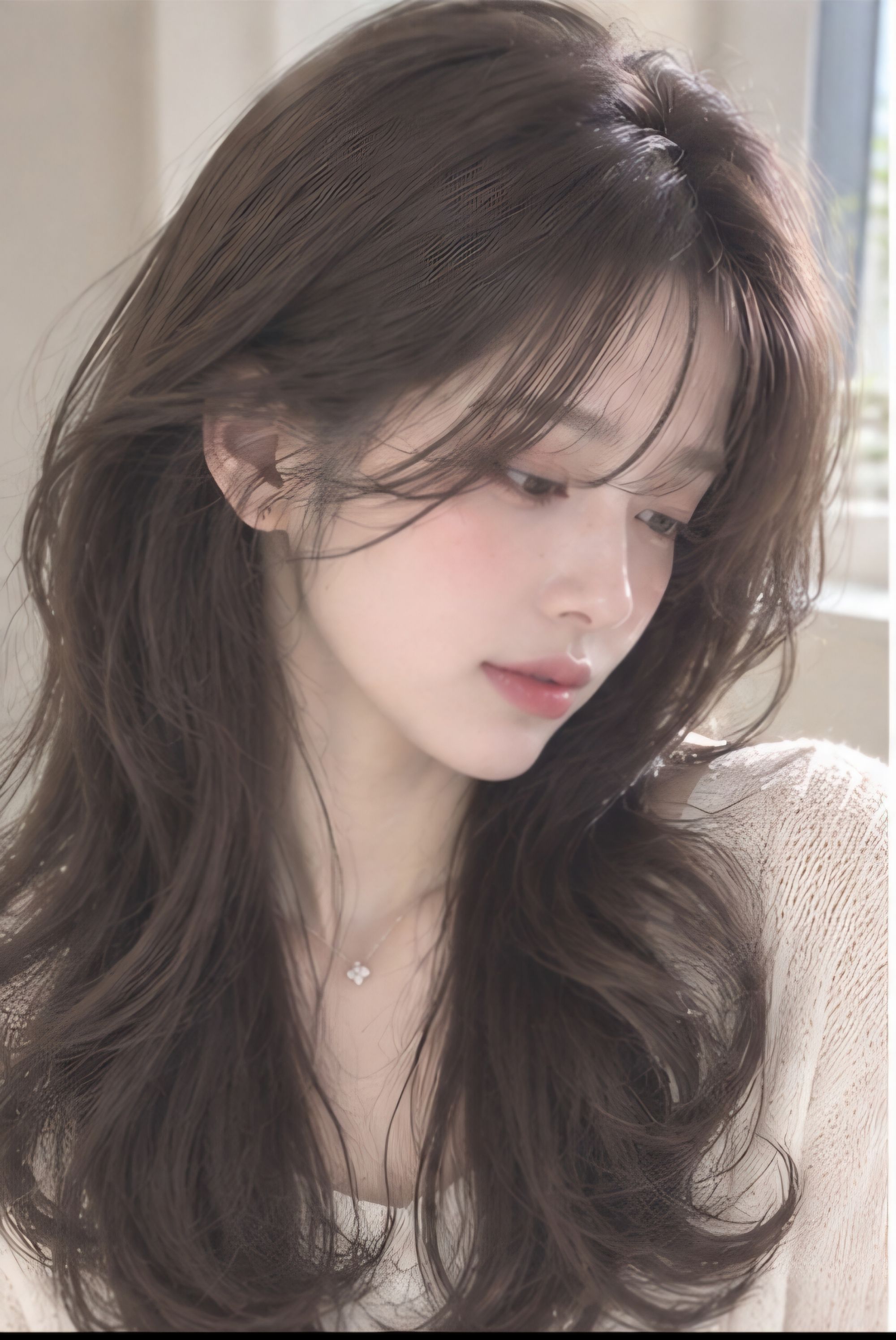 성신여대미용실 롱헤어레이어드펌, 자연스럽게 흐르는 여신웨이브