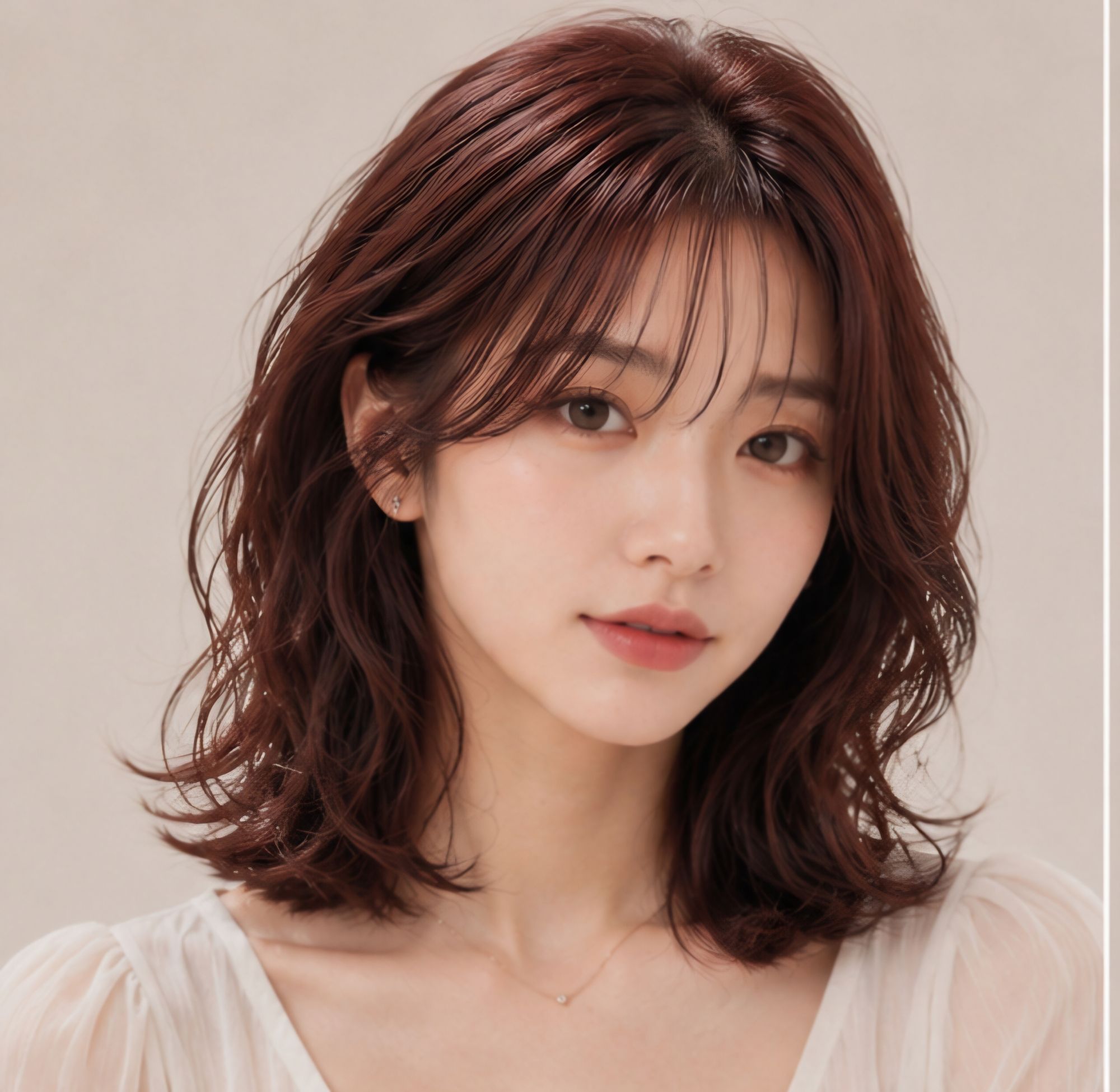 성신여대미용실 추천, 미디움 구름펌 & 레드브라운 컬러로 분위기 변신