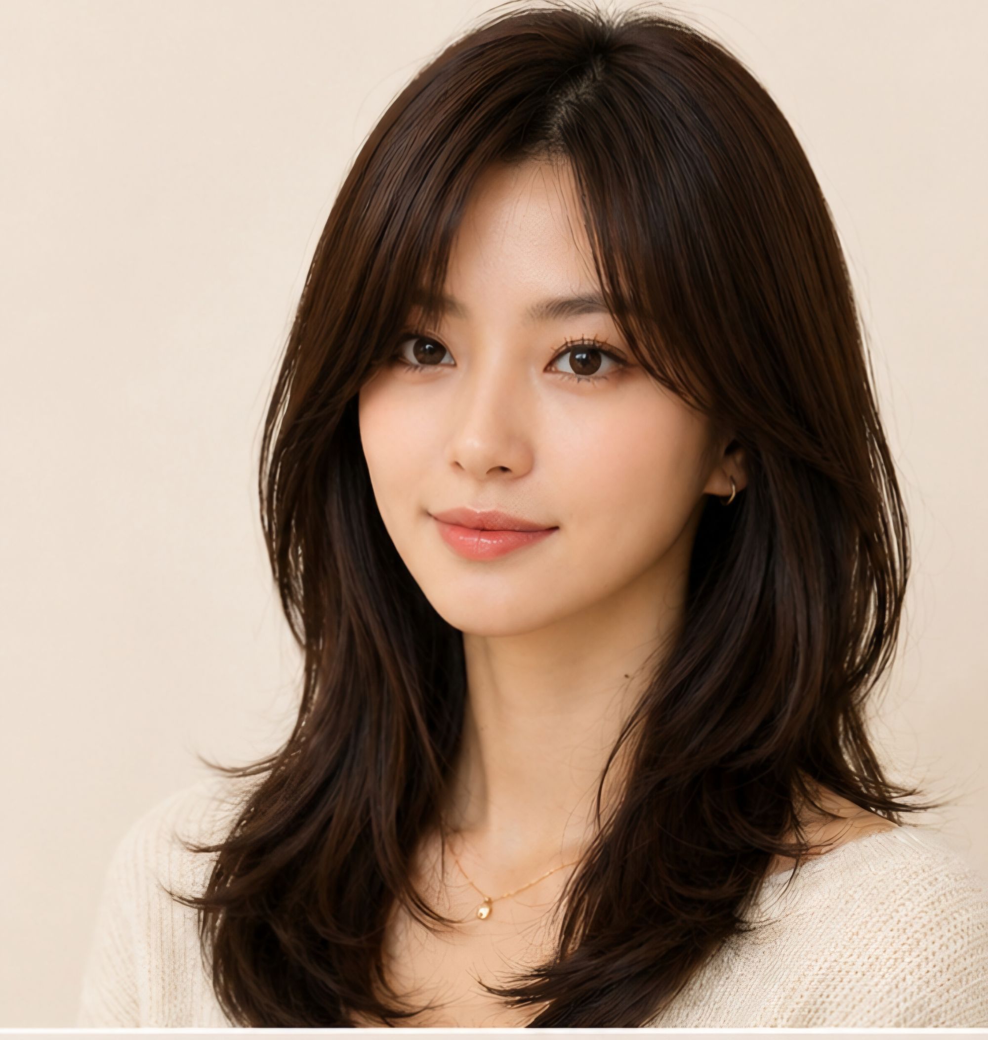 미디움 길이 레이어드컷과 레이어드 c컬펌