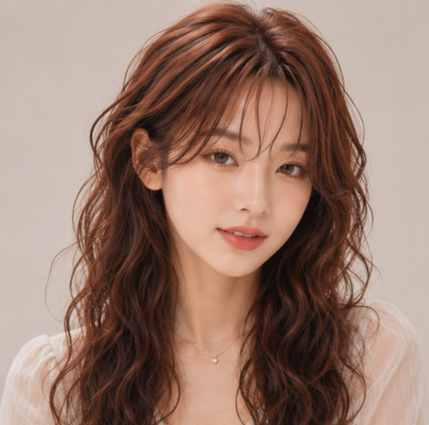성신여대미용실 추천, 오렌지브라운 롱헤어 히피펌으로 분위기 여신 완성