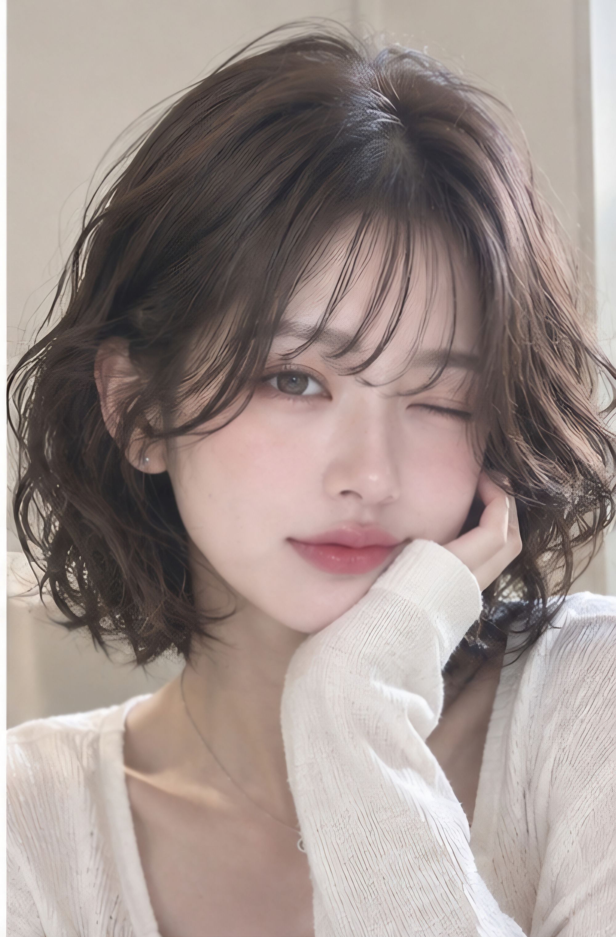 성신여대미용실 단발레이어드컷 히피펌 자연스러운 볼륨과 가벼운 컬감으로 분위기 변신 ????