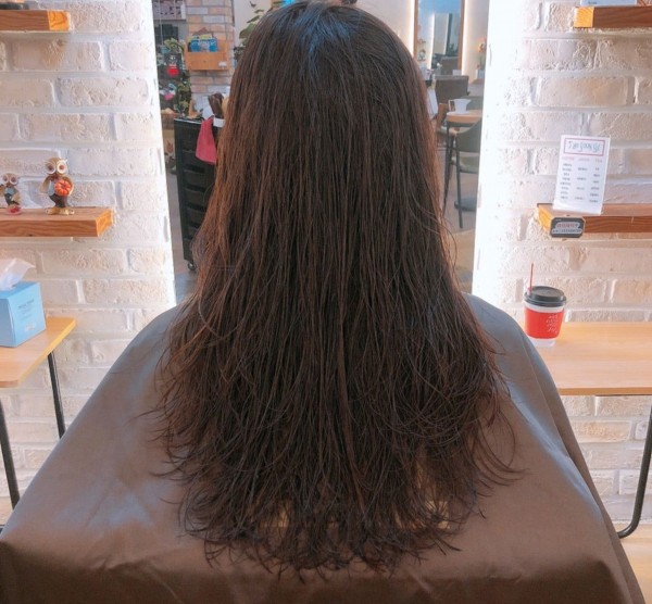 성신여대 미용실 레이어드컷과 함께한 레이어드펌 시술중3