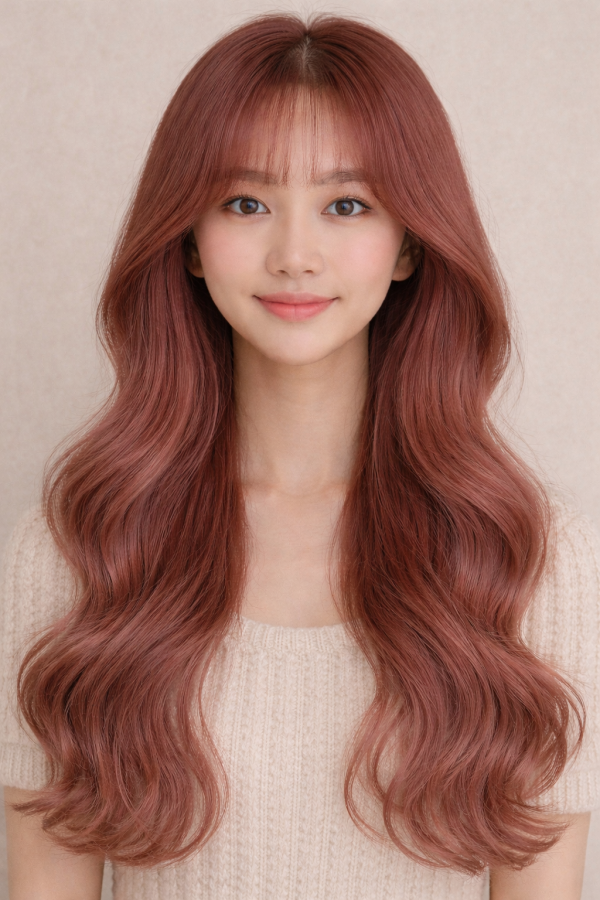 성신여대역 미용실 핑크브라운컬러1