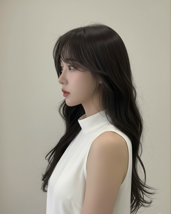 성신여대 미용실 레이어드펌 앞모습