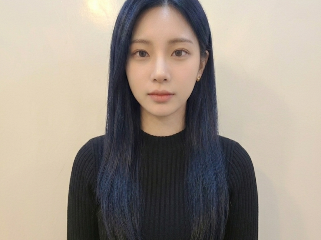 성신여대 미용실 블루블랙 염색