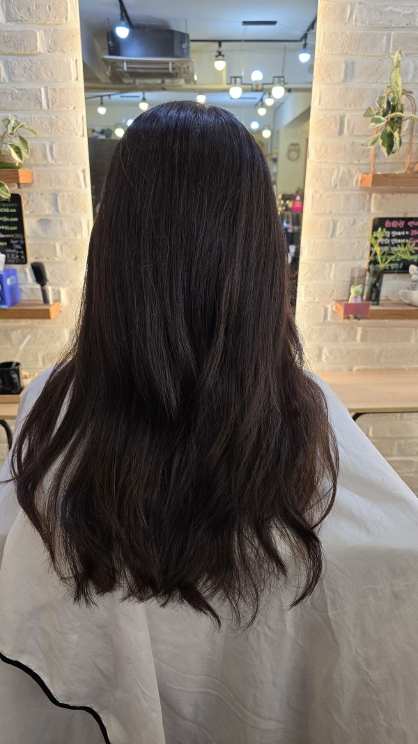 성신여대 미용실 히피펌 시술후 후면