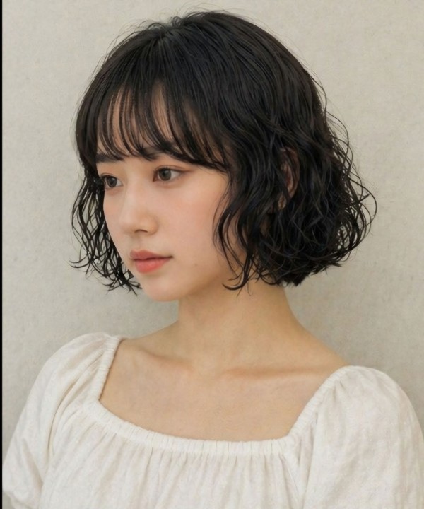 단발 빈티지펌1