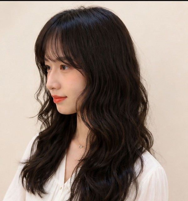 성신여대 미용실 긴머리 레이어드컷 S컬펌1