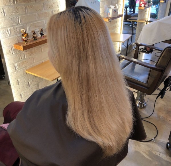 성신여대역 미용실  탈색후 애쉬퍼플컬러7