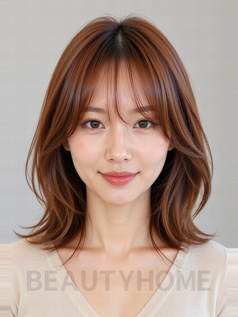 오렌지코퍼 레이어드단발