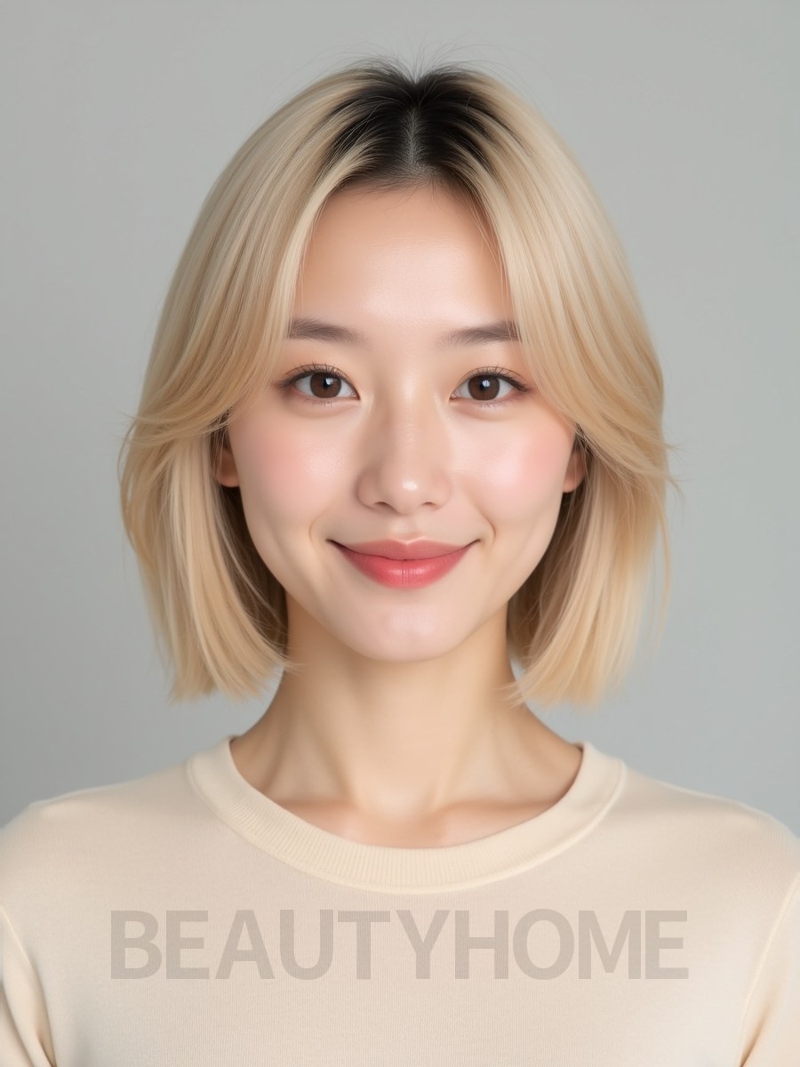 골든 브론드 보브 컷