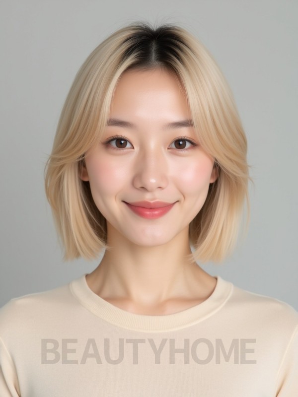 골든 브론드 보브 컷