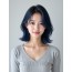 네이비블루 레이어드컷