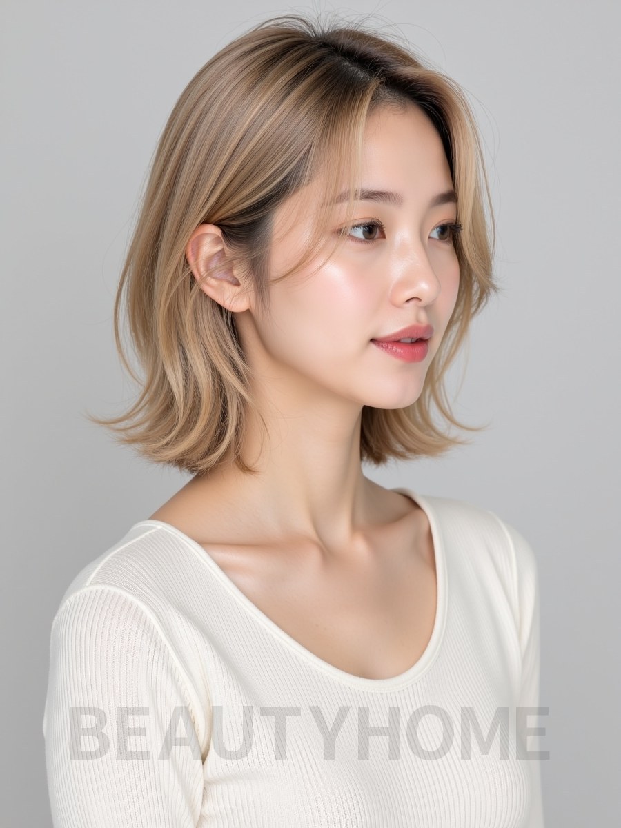 골든블론드 단발
