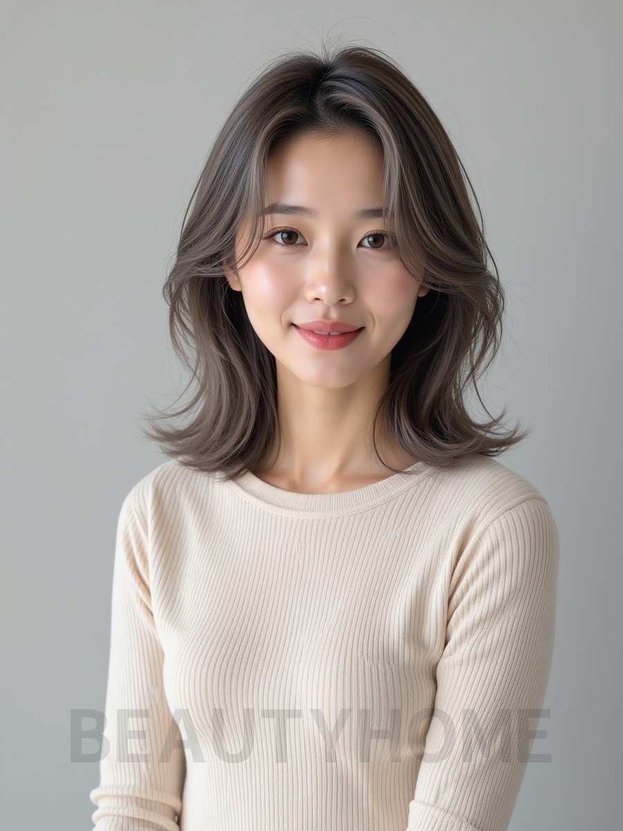 레이어드 플리츠펌
