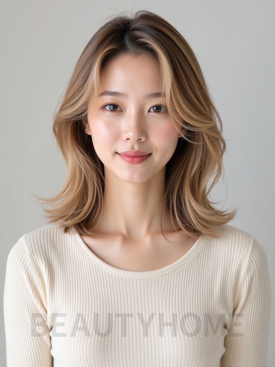 시크릿 투톤 플리츠펌
