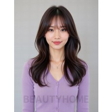 시스루뱅 레이어드 초코브라운