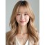 골든 블론드 사선 뱅