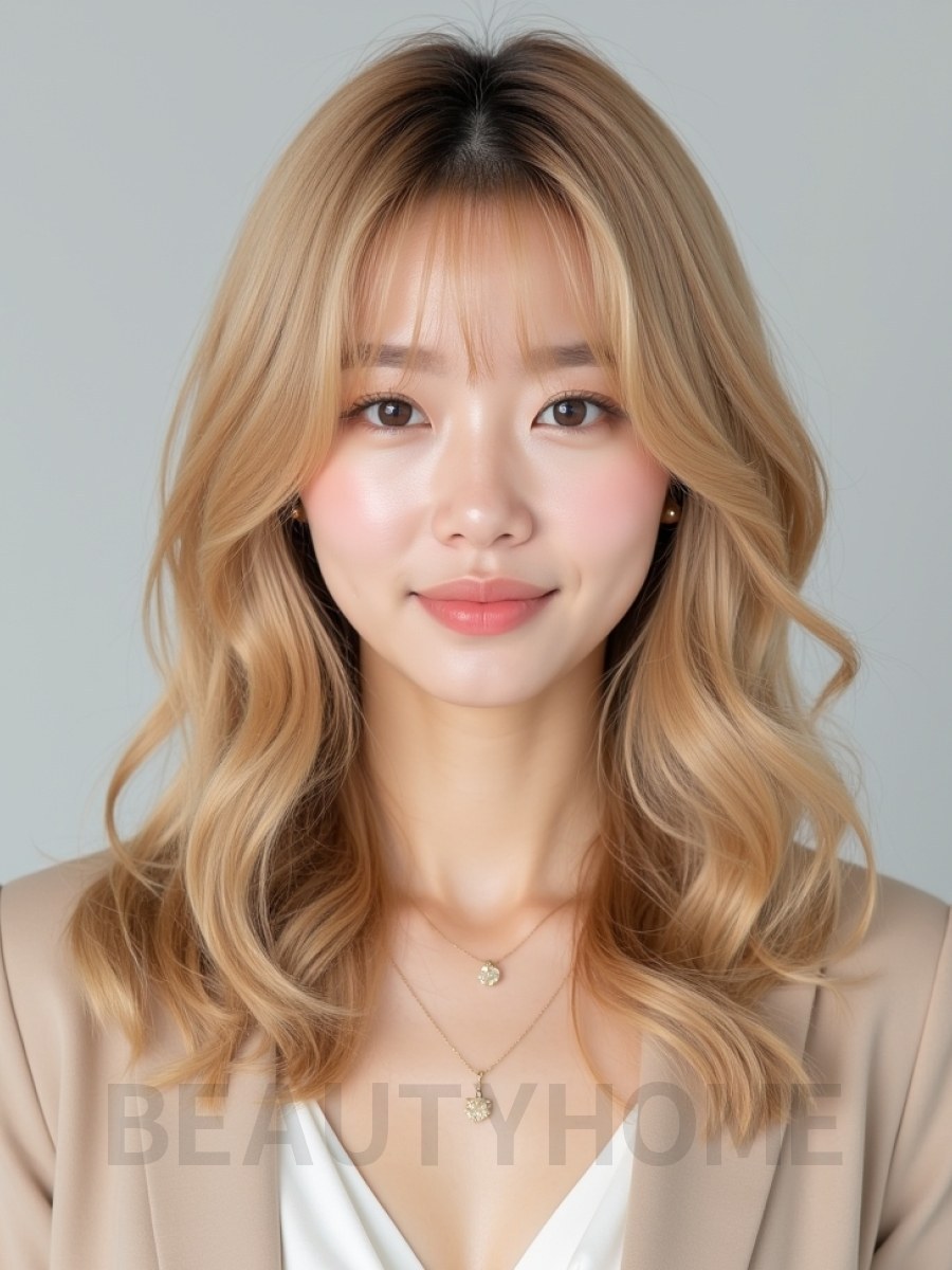 골든 블론드 미디엄 바디웨이브펌