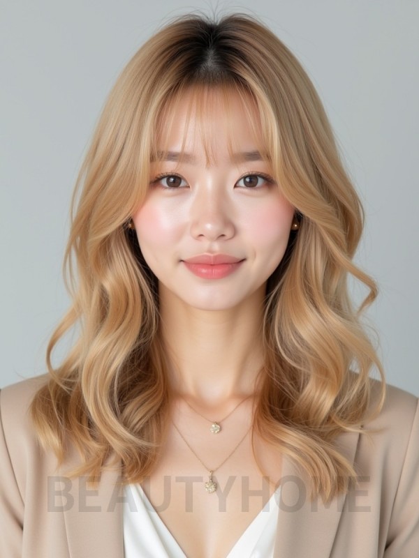 골든 블론드 미디엄 바디웨이브펌