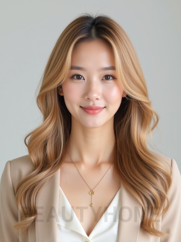 골든 블론드 고데기 웨이브