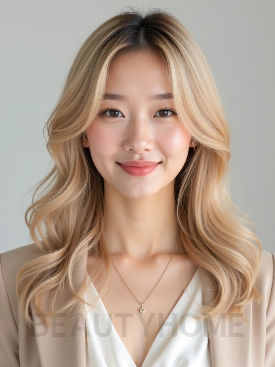 골든 블론드 트위스트펌