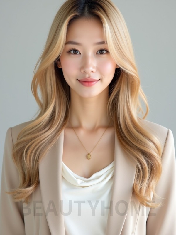 골든 블론드 미디엄 히피펌