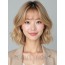 골든 블론드 컬 단발+뱅