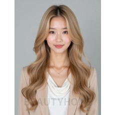 골든 블론드 긴 바디웨이브