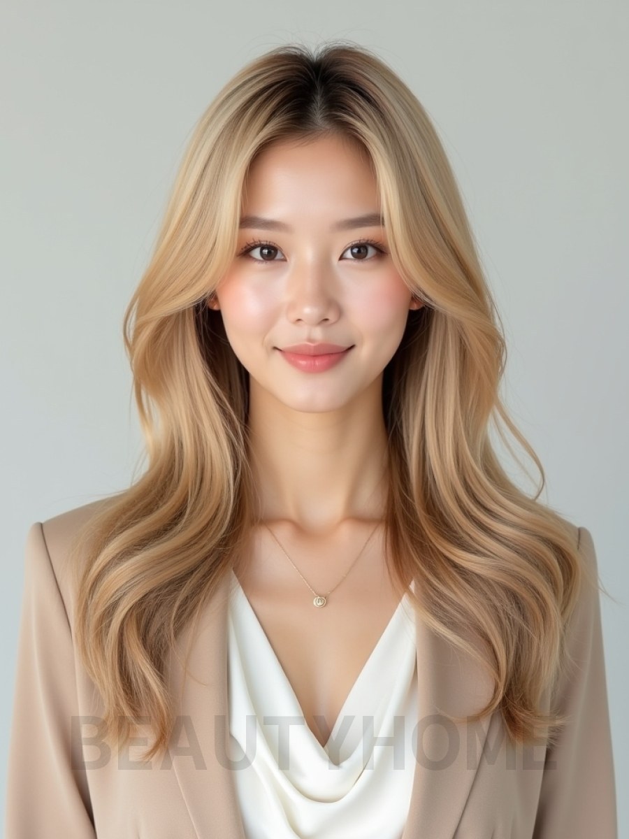 골든 블론드 롱 레이어