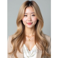 골든 블론드 U컷 레이어