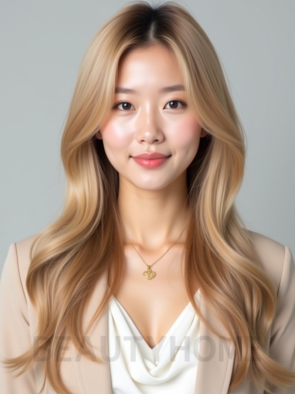 골든 블론드 U컷 레이어